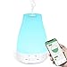 Price comparison product image WiFi Smart Essential Oil Diffuser, RENPHO 120mL Ultrasonic Aroma Aromatherapy Diffusers with 7 Colorful LED Lights and Waterless Shut-Off, Compatible with Alexa and Google Home