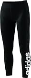Color: negro adidas ESS Lin Tight Mallas, Mujer, (Negro/Blanco), S