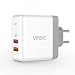 Produktbild Schnellladegerät VINSIC USB Stecker Adapter QC 3.0 USB Netzteil 3A 36W QuickCharge3.0 USB Ladegerät für iPhone 8/8 Plus, iPhone X, iPhone 7/7 Plus, iPad, Samsung Galaxy S7 / S6 Plus, Mi5 und mehr