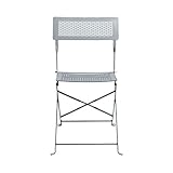 MATERIAL: Der klappbare Sitz ist aus pulverbeschichtetem Eisen in Matt-Optik. Die Schrauben sind aus verzinktem rostfreien Metall.