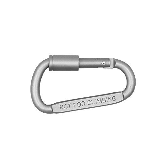 Aluminium Karabiner Schlüsselanhänger D-Ring Locking Karabiner-Haken Lock Schlüsselanhänger für Camping Wandern Angeln Reisen Outdoor Titan EDC Gear (6 Zählen) - 3