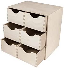 Wooden Mini 6 Drawer Storage Unit 3 6 Tier Amazon Co Uk Kitchen