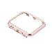 Produktbild UKCOCO Carving Design Dual Color Matt Finish Aluminium Metal Alloy Schutzhülle für Bumper kompatibel mit Apple Watch 3/2 42mm (Pink und Golden)