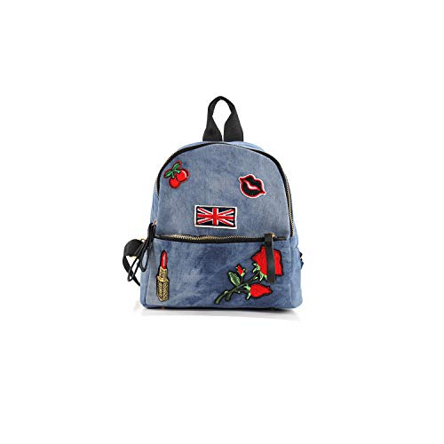 Preisvergleich Produktbild Bluebags Damen Mochila vaquera con emojis Rucksack, Blau (Jeans)