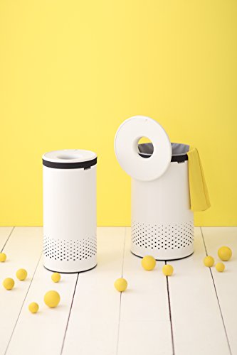 Brabantia 102462 Wäschebox mit Kunststoffdeckel weiß, 35 L - 6