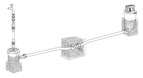 Gardena 8221-20 Viereckregner versenkbar OS 140 Komplett-Set (Beregnete Fläche 2 – 140 qm; Reichweite 2 – 15 m; Sprengbreite bis 15 m; Sprenglänge bis 9,5 m) kann fast Ebenerdig montiert werden - 4