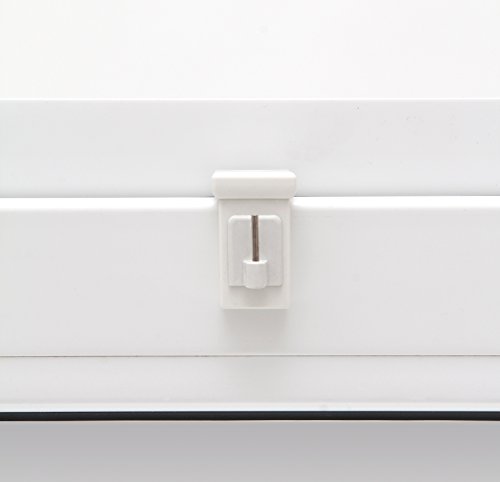 GARDUNA Dekohaken Fensterhaken Fensterclip verstellbar variabel / 10 Stück / weiss / für alle Fensterflügel von 10-27mm - 3