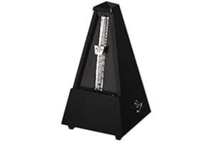 Wittner Metronome Taktell Forme Pyramide Système Maelzel Série 800 - Boîtier en bois massif - Sans cloche - Chêne noir mat - Mécanique à remonter - Pas de piles nécessaires - Fabriqué en Allemagne