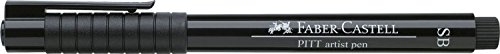 Faber-Castell 167891 – Tuschestift Pitt artist pen, Strichstärke SB, Farbe 199, schwarz - 3