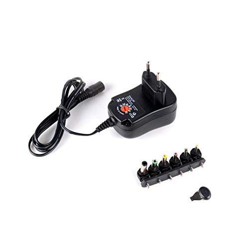 Preisvergleich Produktbild HermosaUKnight 3-12V einstellbares Netzteil USB Ladegerät 12W Spannungsregler Adapter Schwarz