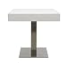Produktbild Tenzo 4805-001 Bloc - Designer Bistrotisch, Tischplatte 12 cm Wabe mit MDF-Beschichtung, weiß, lackiert, matt, Edelstahluntergestell, 77 x 80 x 80 cm (HxBxT)