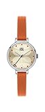 Orla Kiely Damen Datum klassisch Quarz Uhr mit Leder Armband OK2013
