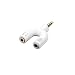 Produktbild SIENOC Headset Audio Stereo-Splitter Kit, U-Form-3 Pin 3,5 mm Klinke auf 2 Kopfhörer + U-Form 4 Pin Adapter 2 3.5mm 4 Pin-Kopfhörer mit Mikrofon für Handys, Computer, MP3, Tablet, Etc.