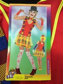 Preisvergleich Produktbild Fasching 106851 Kostüm Kleid Clownette Gr. 36