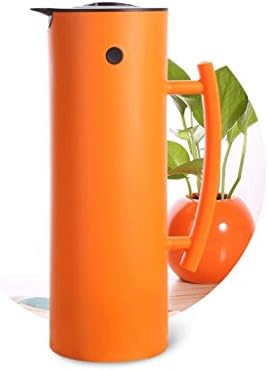 Rollsnownow Home 304 Stainless Steel Hot Water Bottle Heat Preservation High Capacity Insulation Pots Kitchen Restaurant Bedroom Warm Pot Kettle 1L ( Color : Orange )