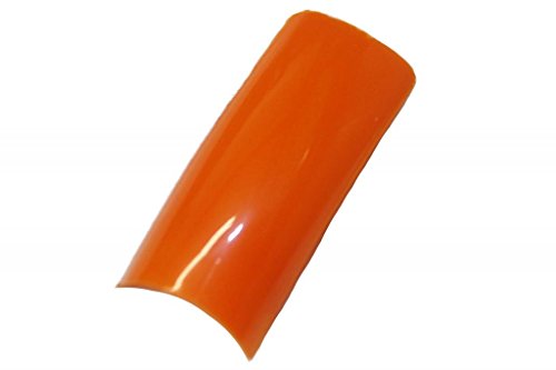 Effect Beauty Bright Neon Orange Coloured Nail Tips - Pack of 50