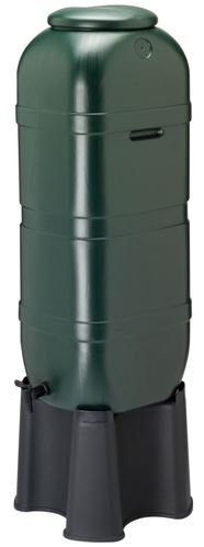Regensammler Wassertonne für 100 Liter mit Standfuß, Füllautomat (Befüllsystem) und Wasserhahn bzw. Ablaufventil - 2