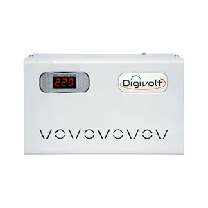 Digivolt 4KVA 150V - 280V 3200W Digital Voltage Stabilizer for All Inverter/Split/Window 0.8/1.0/1.2/1.5 Ton AC's, White