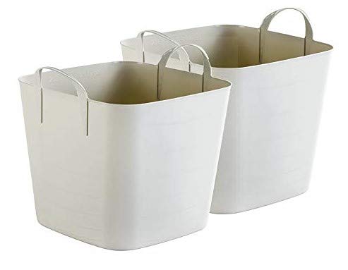 Life Story Cesto plastica, Cesto portagiochi Bambini - Cestini organizzatore Portaoggetti Bagno - Multifunzionale - 40L - 47.5×41×38.5 cm - Pacco 2