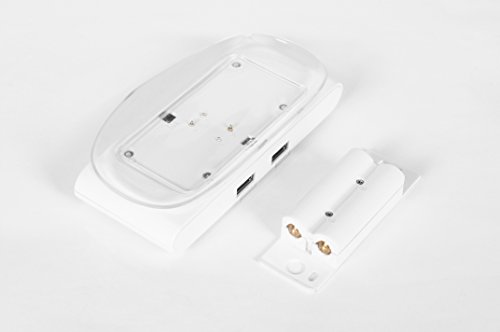 G&BL Charging Base – Ladestation – Ladegerät für Apple Magic Mouse inkl. 2x 600mA Batterie Packs – USB Kabel 1m – weiß - 3