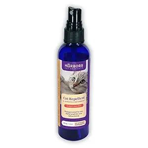 Harbors Cat Repellent and Trainer - Cat Repellent Spray Indoor - 4 oz | Cat Training Spray | Cat Repellent for Furniture | Cat Repellent for Plant | 100% Satisfied or Return for Full