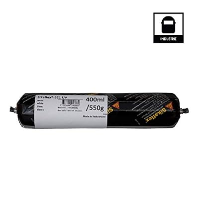 Sikaflex 521 UV, Colle-mastic pour joints d'étanchéité multi-support, 600ml, Gris clair