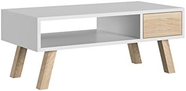 Front Furniture Bench coffee table Scandinavian style VER (Sonoma/white)