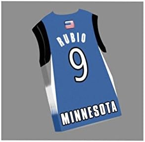 NBA – T-Shirt In The Colour Of Your Favourite Team. Personalised FREE Shaped Fridge Magnet: Any Team, Name, Number., Minnesota Timberwolves  
