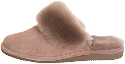 Womens Sheepskin Leather Mule Slippers House Shoes With Warm Wool Lining P01
