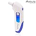 Infrared Ear Thermometer for Baby, Adult, Child, High Clinical Accuracy, Stores Last 12 Temperatures taken / High Temperature Fever Alarm / Easy to Use / This high quality Thermometer allows you to take temperatures in 1 second. FREE Protective Storage Case + 10 Probe cover Free. (BLUE COLOUR)