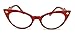 Produktbild 50er Jahre Katzenaugen Brille Cat Eye Modell Klarglas Mode-Brille oder Sonnenbrille C95 (Rot)