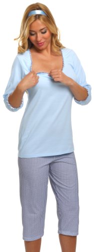 Maternity Pyjama Set Luiza 0222 (Blue, M)