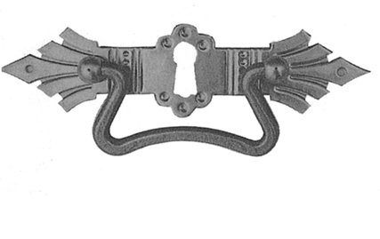 Preisvergleich Produktbild Griffbeschlag Mess. brün. mit Loch 30x120mm