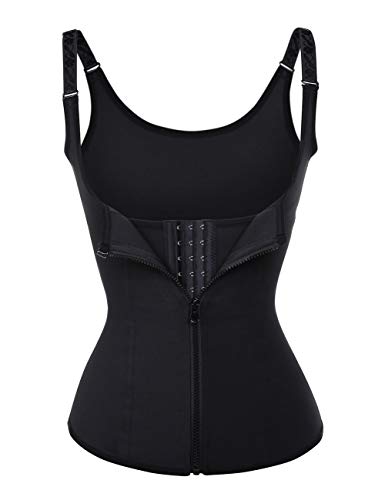 FeelinGirl Mujer Corsé Underbust Entrenador de Cintura Faja Reductora Huesos Plásticos Tirantes Ajustables