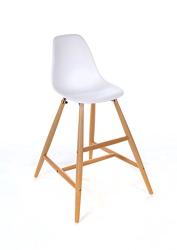 Preisvergleich Produktbild Hoher Kinderstuhl für die richtige Höhe am Esstisch, Hochstuhl, ergonomisch, modernes Design, weiß, Massivholz Buche, stabil, pflegeleicht, ab 3 Jahren