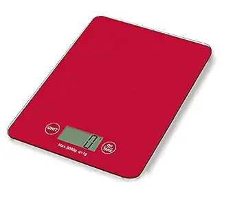 FOXLY (ELECTRONICS FUTURE IS HERE) Digital Kitchen Weighing Scale and Food Weight Machine for Health, Home Cooking, Diet, Batteries Included (Red/Black)