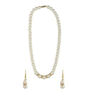 Buy TRENDY White Moti Pearl Mala with 