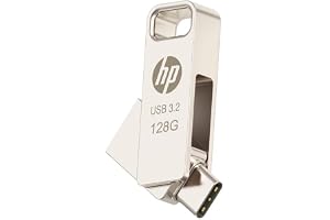 HP 886C 128GB OTG Flash Drive 3.2 Gold/Metallic Swivel Design/Durable Metal Material