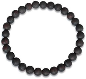 Jasper necklace, jasper brecciated, natural, rond, frosted, 6mm