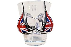 MY LONDON SOUVENIRS Verre à liqueur, bikini et Union Jack, souvenir Souvenir. Verre à liqueur mignon avec bikini intégré. Verre à liqueur.
