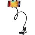 Long Arm Flexible Clip Lazy Bed Desktop Bracket Mount Stand Holder, Black, for Mobile Phone, Adjustable Long Arm Flexible Phone Holder – Black, Universal Clip Mount Stand for Bed, Desk Clip & More