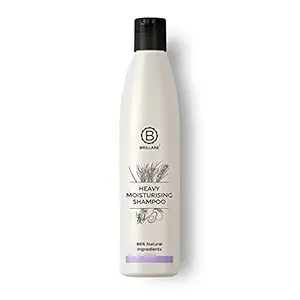 Brillare Heavy Moisturising Shampoo, Natural Shampoo for Dry and Frizzy Hair, Enriched With Wheat Germ & Avocado Fruit, Deeply Nourishes & Smoothens Dry Hair, 300 ml