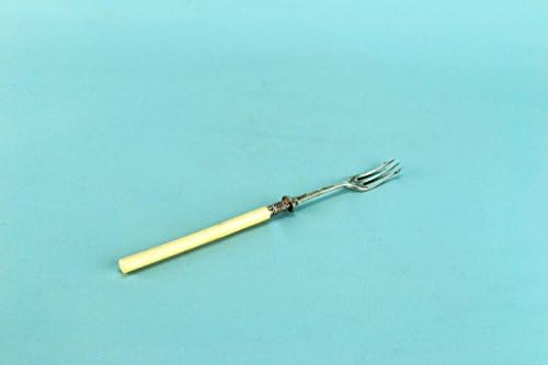 Slim Silver Plated Pickle Serving Fork Engraved Antique English circa 1900 Victorian