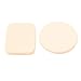Round Rectangle Shaped Sponge Cosmetic Powder Puff Pad Finishing Polish Pat Beige 2 Pcs