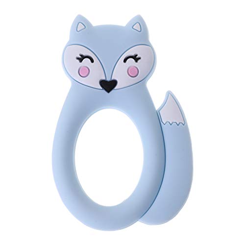 Preisvergleich Produktbild Longsw Baby Beißring DIY Halskette Kinderkrankheiten Spielzeug Zähne Massage Schmerzlinderung Anhänger Fuchs Cartoon Schnuller Mundpflege Zahnärztliche Versorgung Neugeborenen