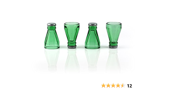 Barbuzzo Top Shots Set Von 4 Schnapsglaser Aus Recycelten Bier Flasche Glas Die Funnest Weg Zu Dienen Bei Ihrer Nachsten Party Amazon De Kuche Haushalt