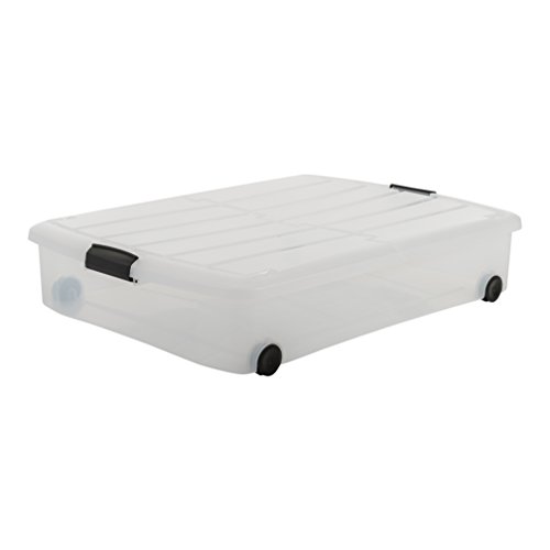 Iris 140068 Set von 2 Unterbettkommode, Rollenbox, Stapelbare Aufbewahrungsbox, Kunststoffbox, 50 L - 3