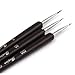 TOOGOO(R) Nail Art Brushes- Professional Nail Art Brushes- Sable Nail Art Brush Pen, Detailer, Liner Set of 3