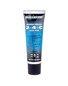 Quicksilver 802859Q1 2-4-C Marine Grease with Teflon Multi-Purpose Marine Lubricant 8oz Tube