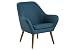 Produktbild AC Design Furniture Sessel Lulu, B: 76 x T:74 x H: 84,5 cm, Stoff, Blau